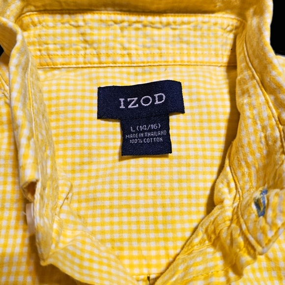 IZOD Boys Large 14/16 Short Sleeve Button Down - Picture 5 of 6